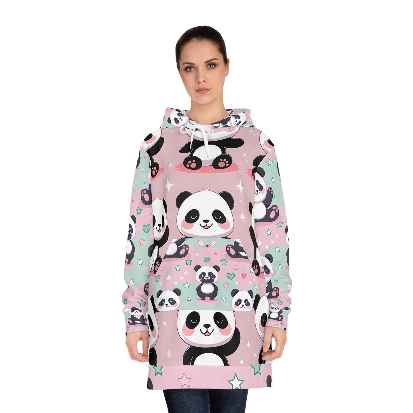Kawaii Yoga Panda Hoodie Dress