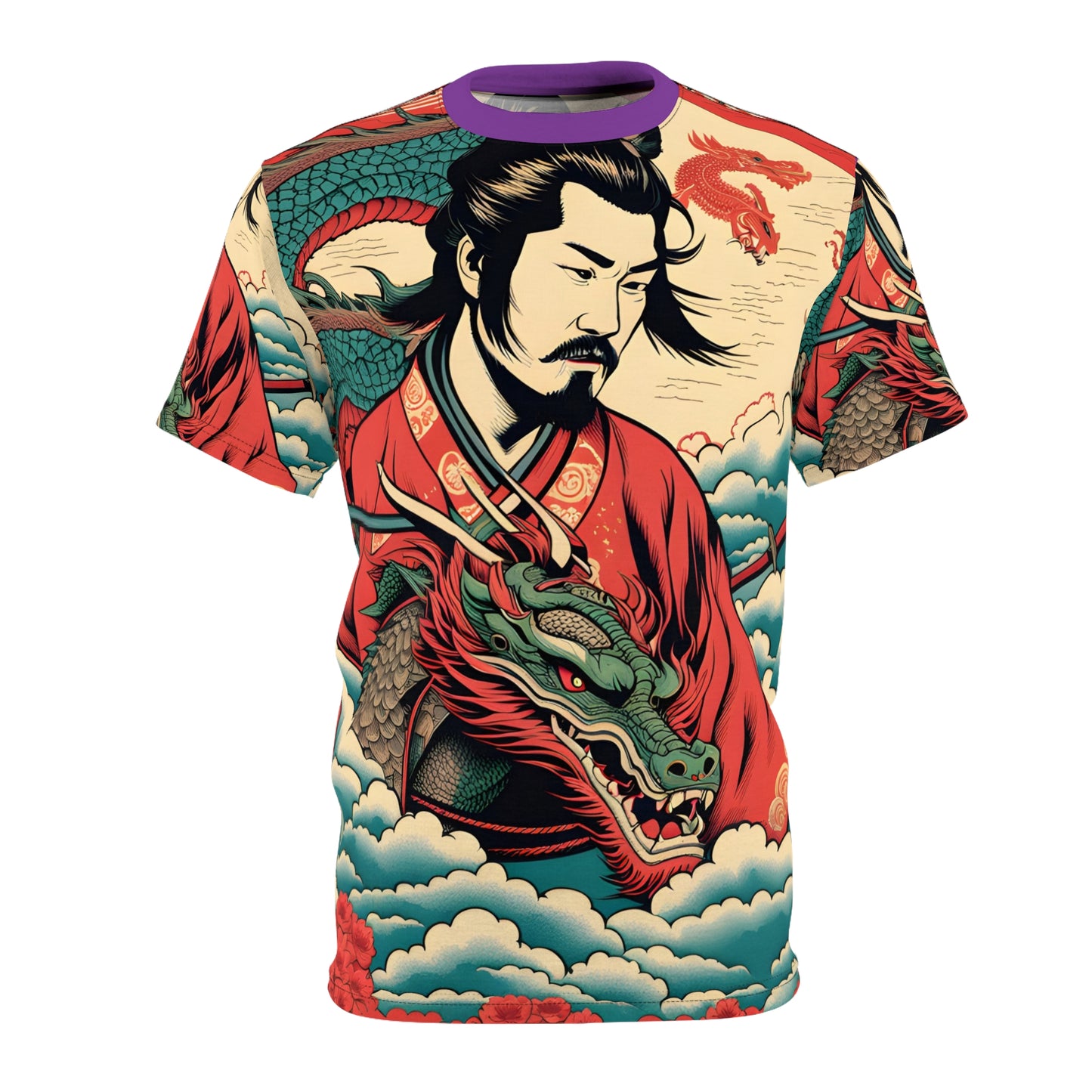 Vintage Samurai Dragon Shirt Graphic