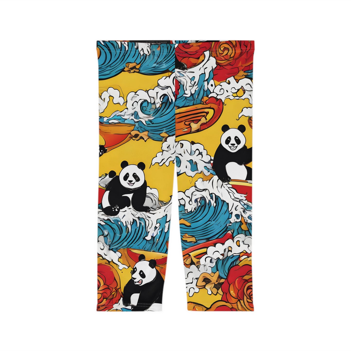 Surfing Panda Ramen Adventure Capri Leggings