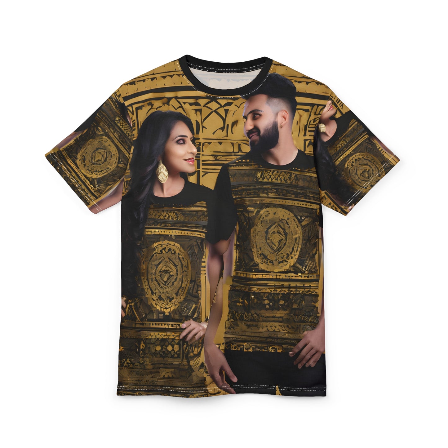 Unisex Cut & Sew Tee (AOP) - Indian Royalty Design