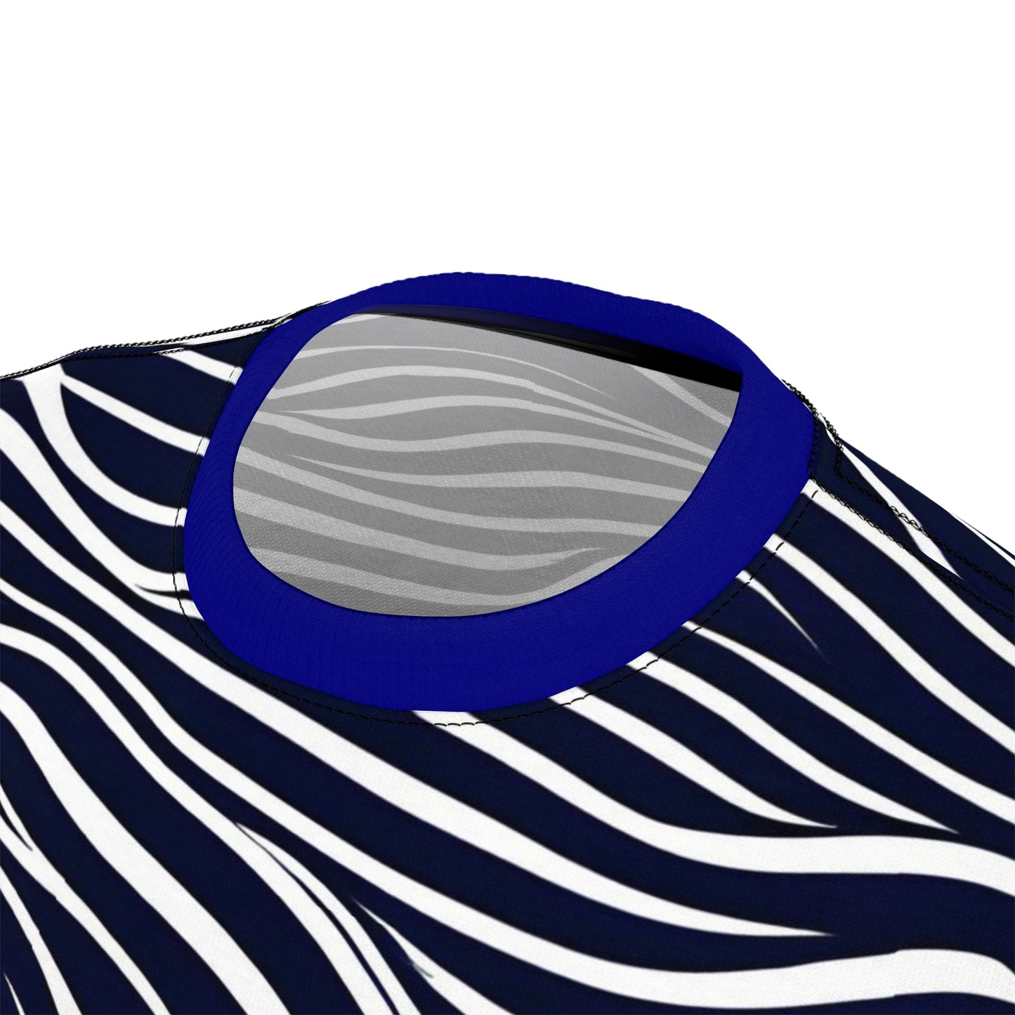 Navy and White Thin Lines Waves Pattern