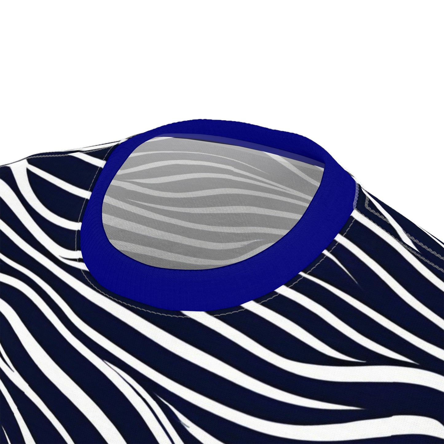 Navy and White Thin Lines Waves Pattern