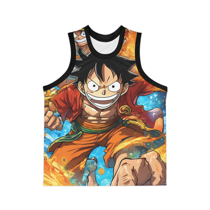 Luffy & Nami Love: Gear 5 Anime Basketball Jersey
