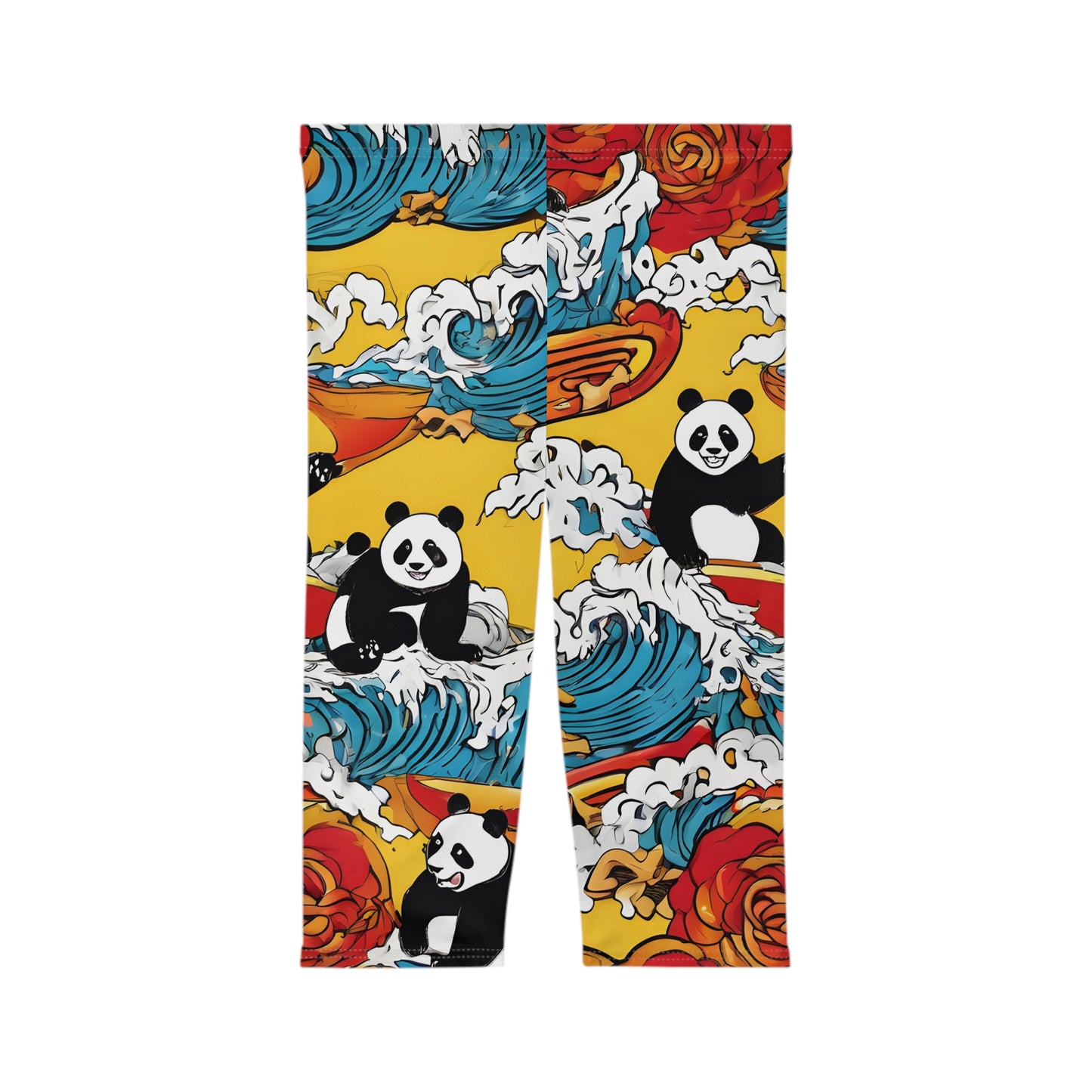Surfing Panda Ramen Adventure Capri Leggings