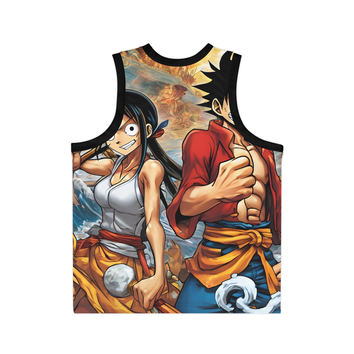 Luffy & Nami Love: Gear 5 Anime Basketball Jersey