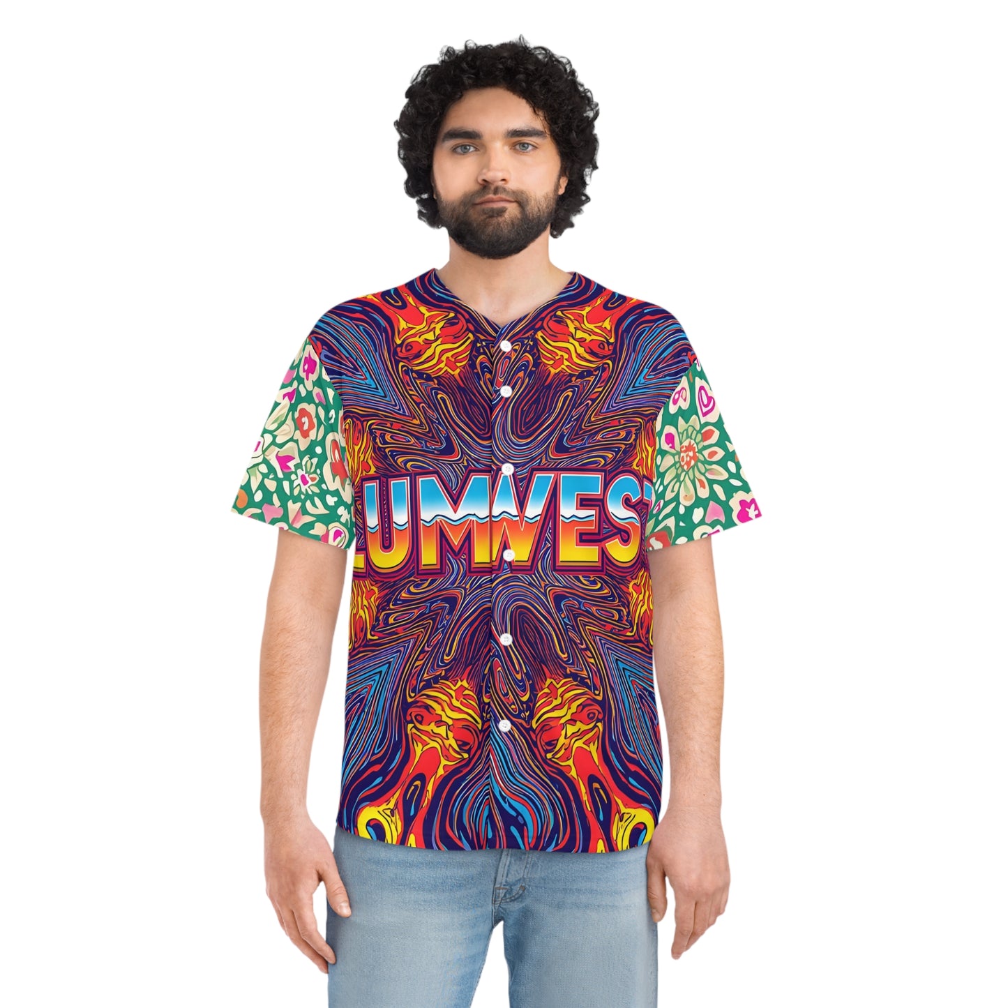 Psychedelic LUMWEST Baseball Jersey