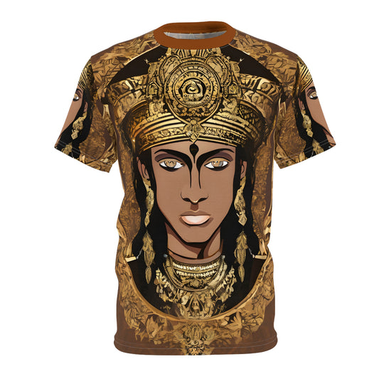 Unisex Cut & Sew Tee (AOP) - Indian Regal Design