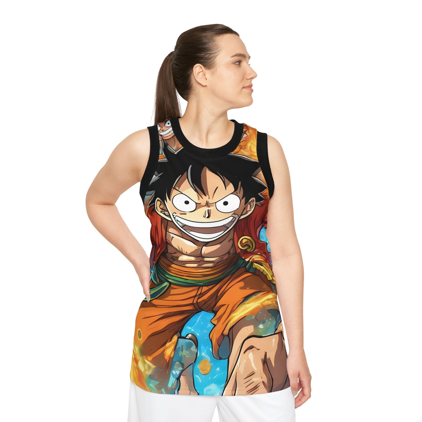 Luffy & Nami Love: Gear 5 Anime Basketball Jersey