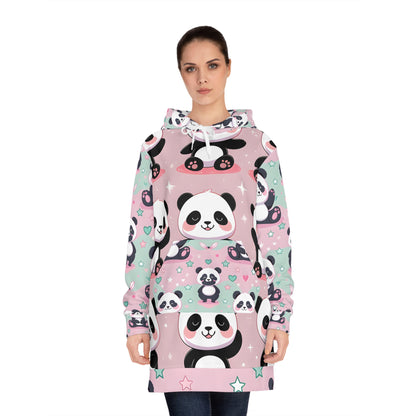 Kawaii Yoga Panda Hoodie Dress