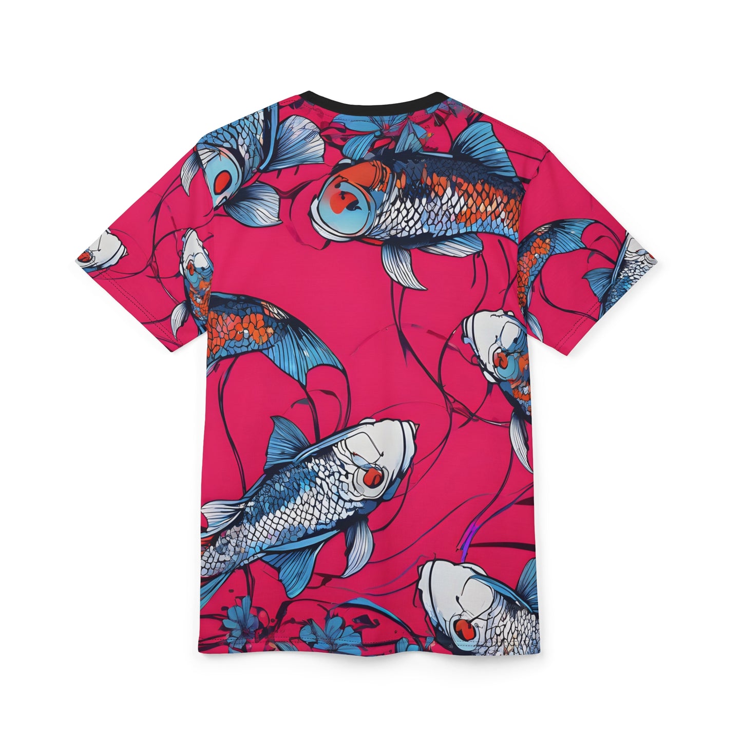 Neon Koi & Lotus Cyberpunk Tee