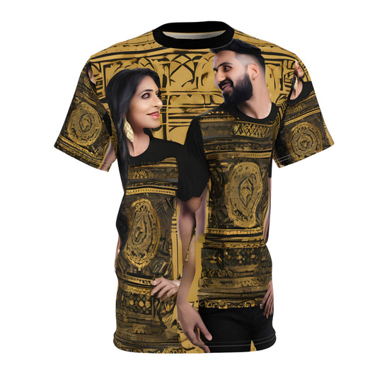 Unisex Cut & Sew Tee (AOP) - Indian Royalty Design