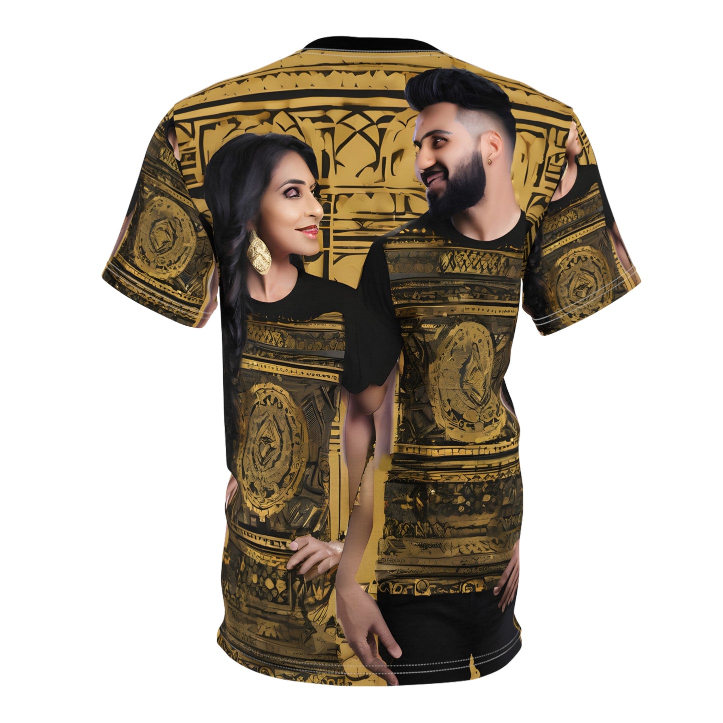 Unisex Cut & Sew Tee (AOP) - Indian Royalty Design