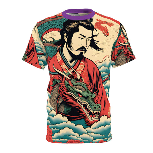 Vintage Samurai Dragon Shirt Graphic