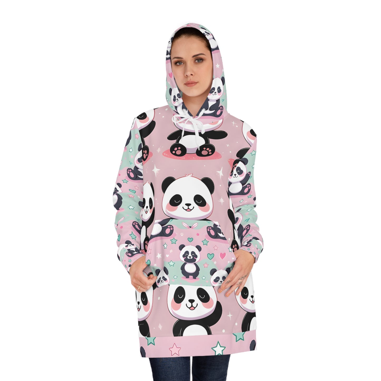 Kawaii Yoga Panda Hoodie Dress