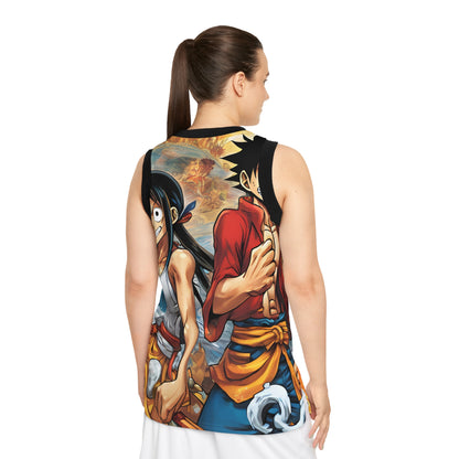 Luffy & Nami Love: Gear 5 Anime Basketball Jersey