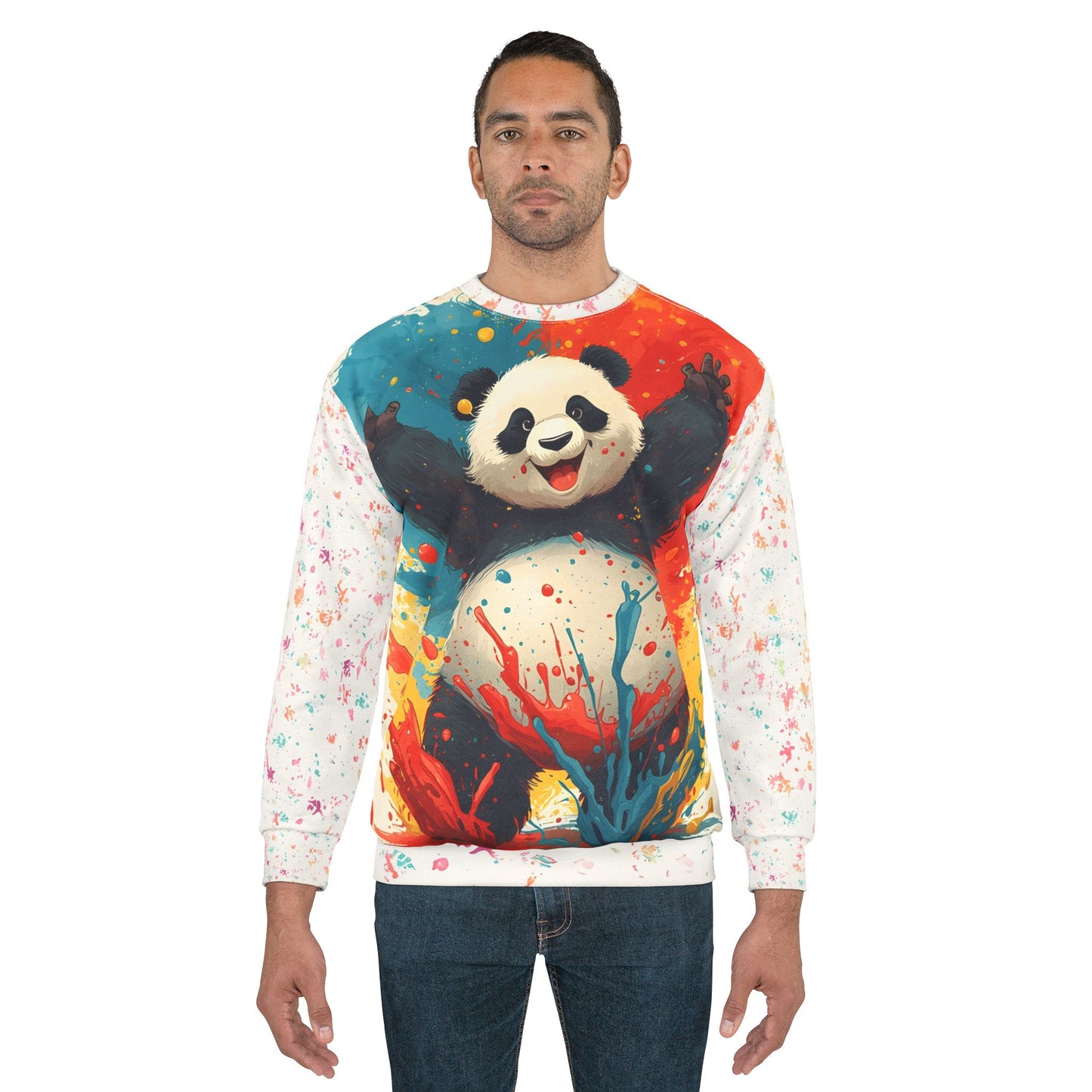 Super Panda Color Explosion Sweatshirt